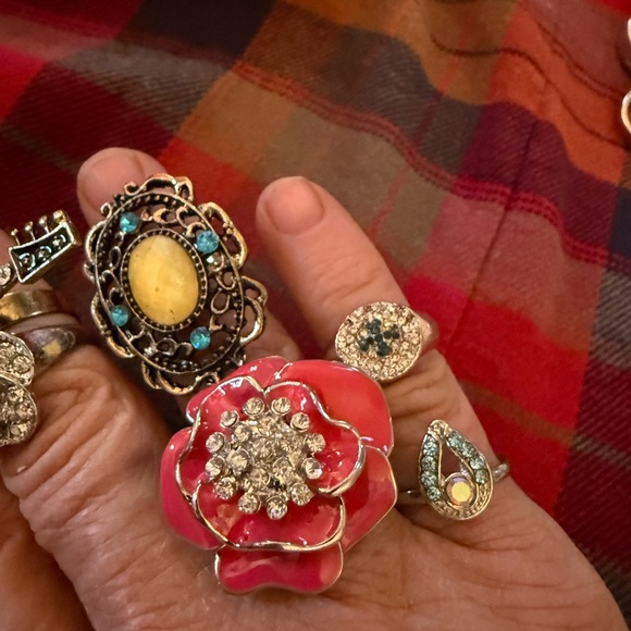 Costume Statement Ring Set of 14 - Picture 4 of 5